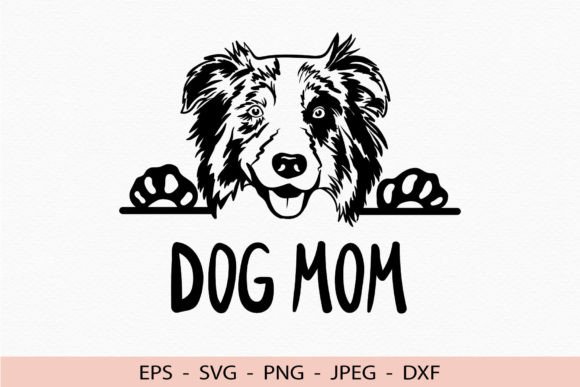 Australian Shepherd Mom Graphics for Crafts