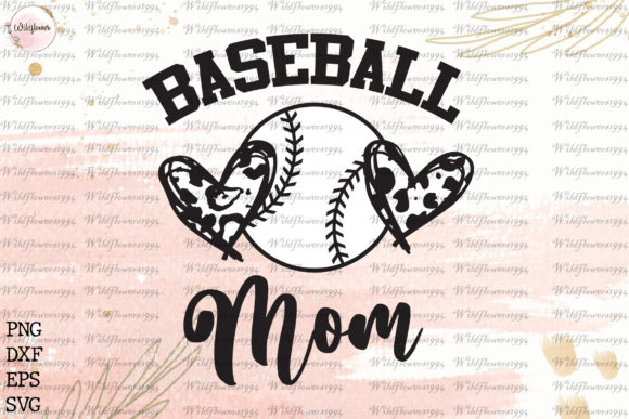 Baseball Mom Graphics: Leopard Heart Crafts