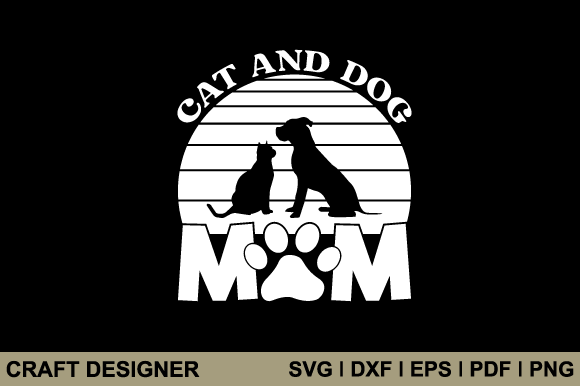 Cat and Dog Mom SVG: Graphics for Crafts