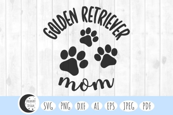 Golden Retriever Mom SVG: Graphics for Crafts