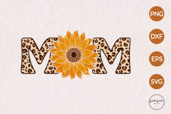 Leopard Sunflower Mom SVG for Crafts & Graphics